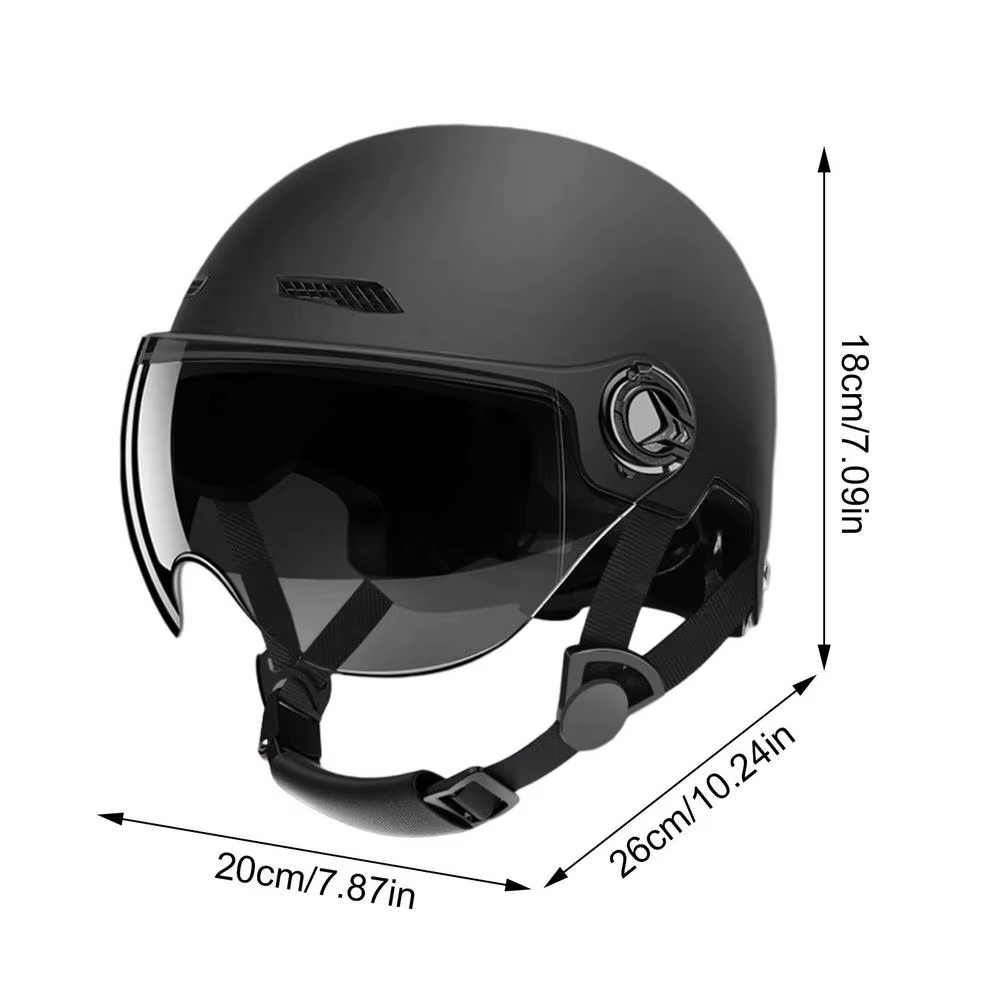 Casque de moto Style Jet casques de vélo pour hommes femmes adulte moto Scooter casque crâne pleine