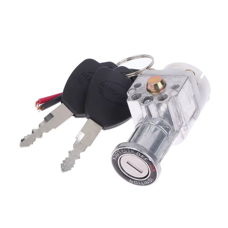 Serrure de batterie pour vélo électrique, interrupteur à clé marche/arrêt, type de tête plus grande,