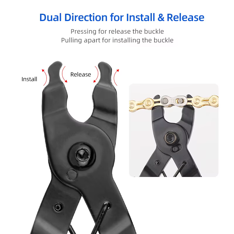 Pince de connecteur de lien Quik de chaîne de vélo et 6 paires de boucles magiques de vélo 6-12S, pi