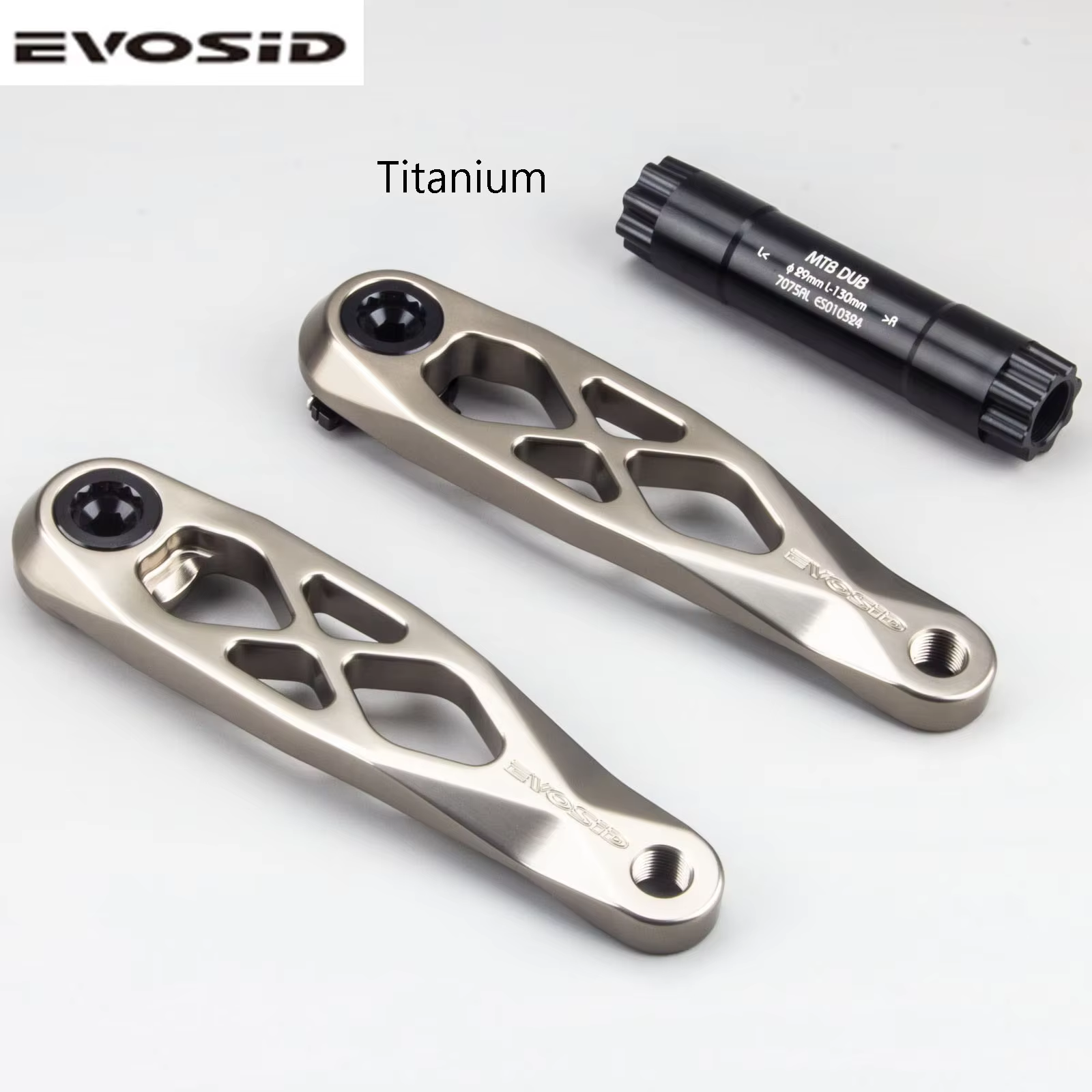 EVOSID VTT DUB pédalier creux une pièce pédalier 165mm 170mm 175mm CNC haute résistance manivelles 5