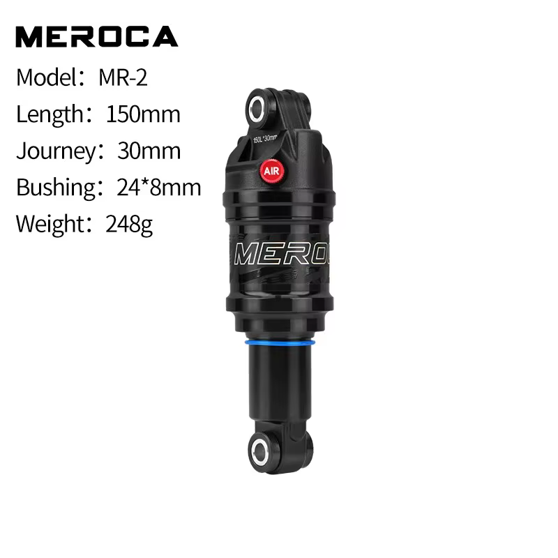 MEROCA-Amortisseur arrière à pression d'air réglable pour vélo, VTT, longueur 125mm, 150mm, 165mm, 1