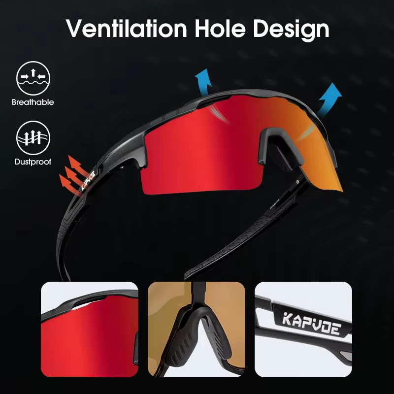Kapvoe lunettes de cyclisme photochromiques vtt équitation patinage lunettes de soleil UV400 lunette