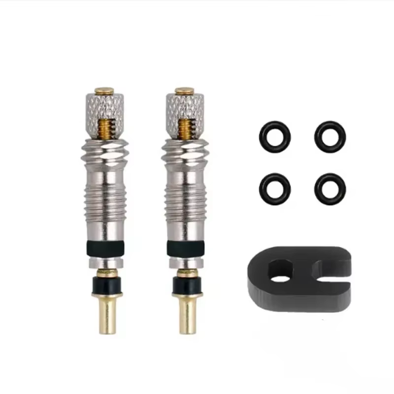 Kit de valve tubeless pour vélo, capuchons de valve amovibles en alliage d'aluminium, outils de répa