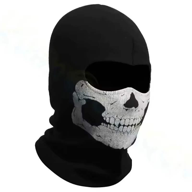 Cagoule imprimé tête de vélo, 1/2/3/4/5 pièces, chapeau de moto, masque complet, coupe-vent, tête de