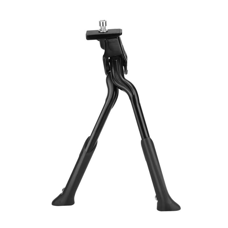 Vélo pliant VTT double béquille milieu parking taille peut être ajusté support de vélo repose-pieds