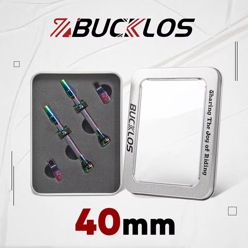 BUCKLOS – Valve Tubeless Presta pour vélo, 40mm 44mm 55mm 60mm F/V, Valve de jante de vélo de route