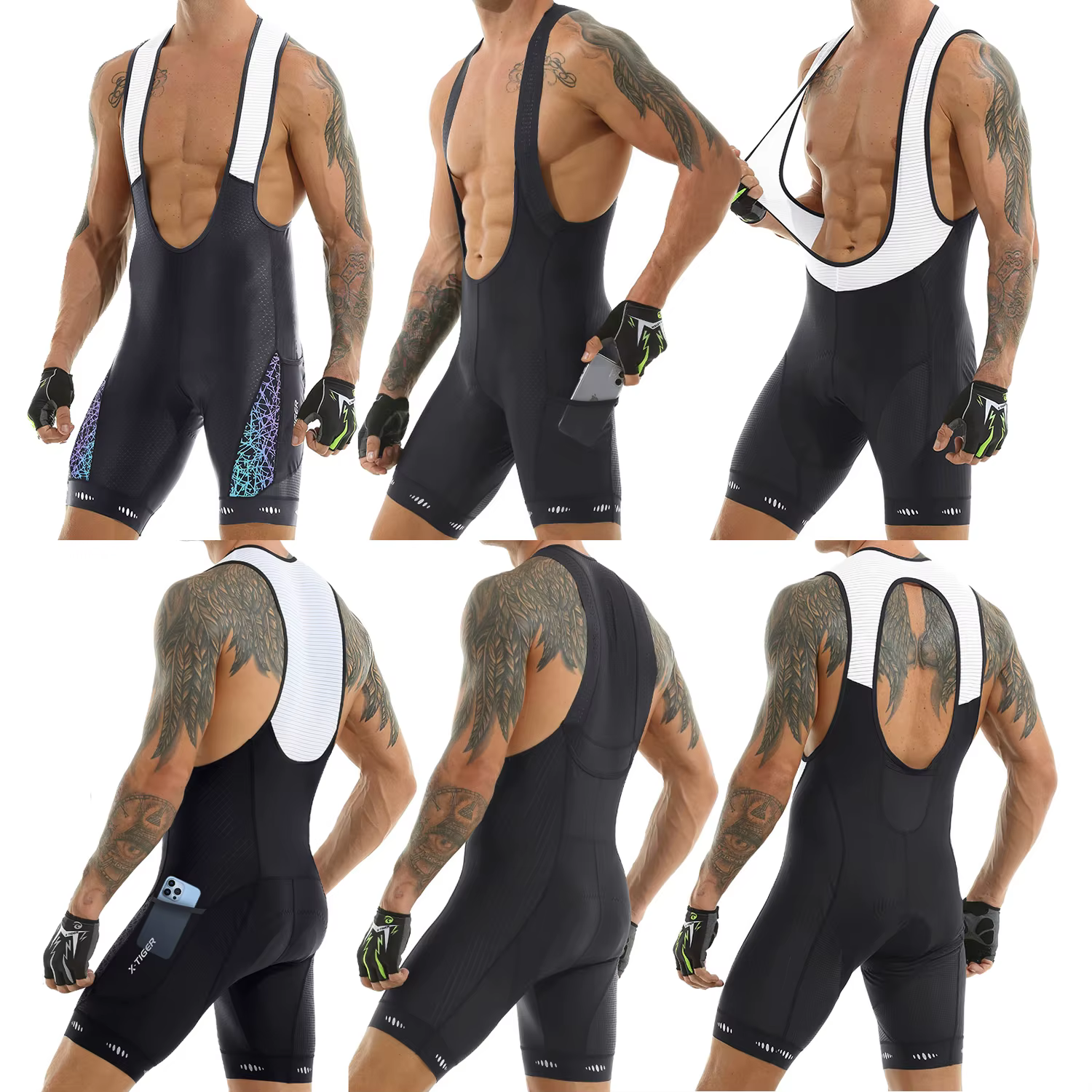 X-tiger – cuissard de cyclisme avec poche UPF 50+, short de vélo pour hommes, en Polyester à séchage