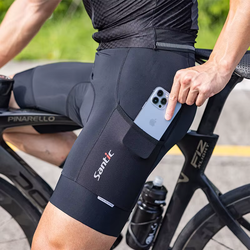 Santic short de cyclisme homme 4D rembourré short de vélo vtt short d'équitation vêtements de vélo a