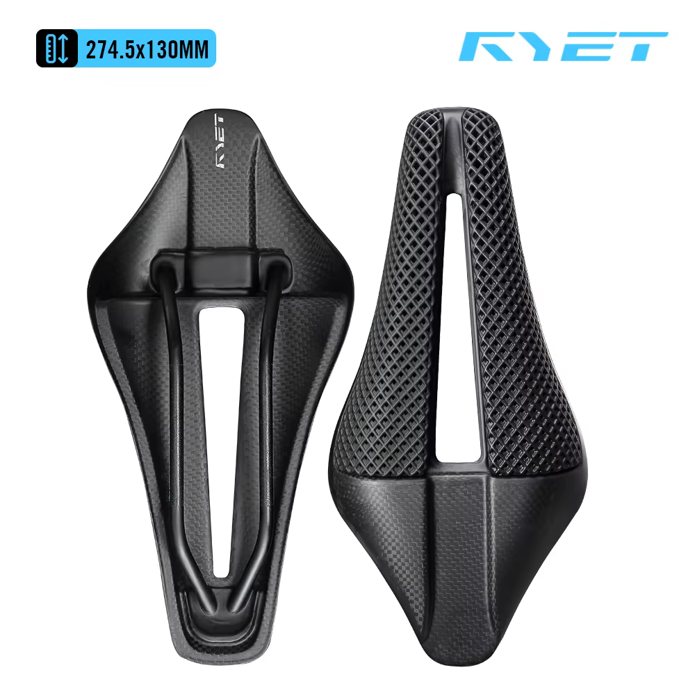 Selle de triathlon RYET TT02 imprimée en 3D, profil V-Shape, aérodynamique, large, à nez court, avec