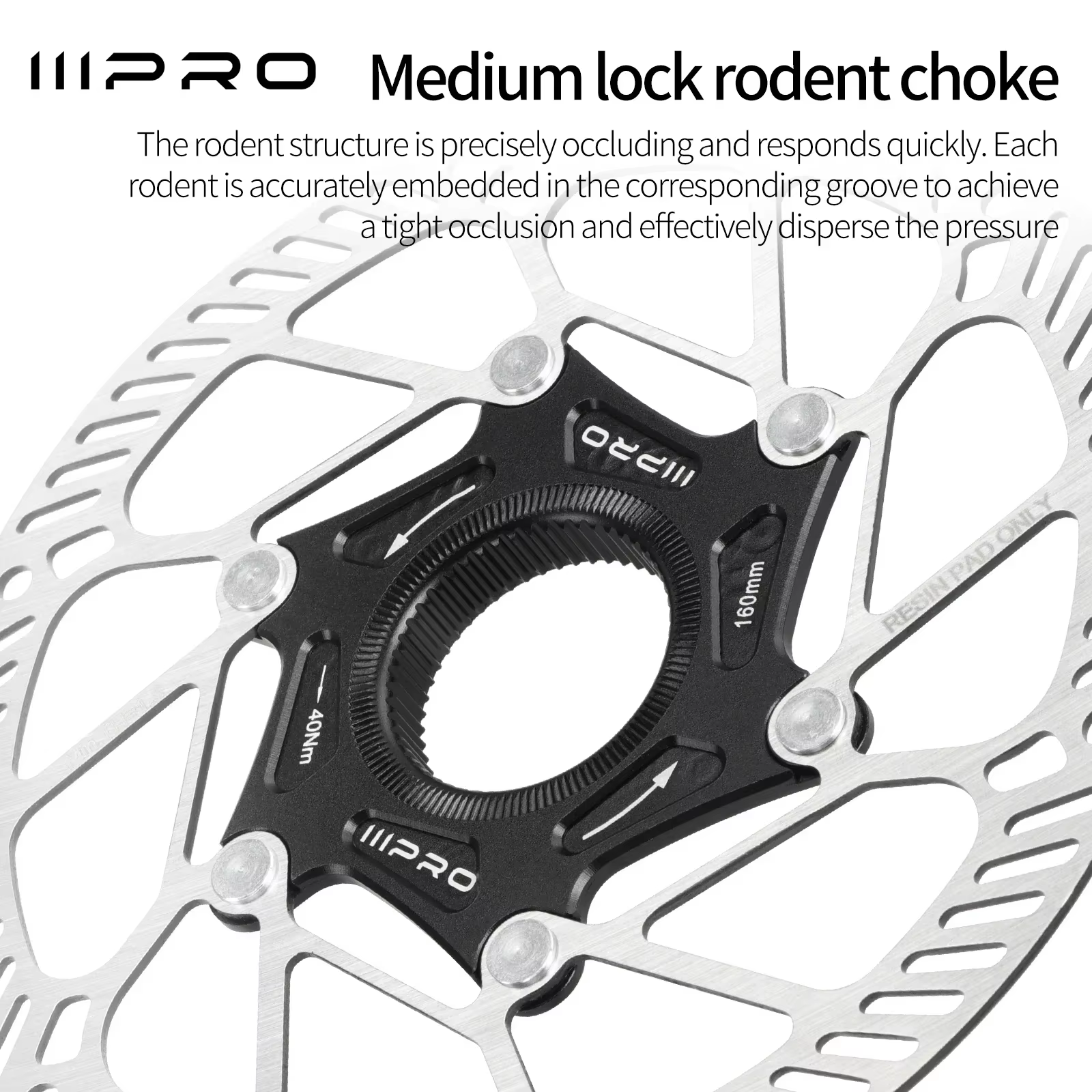 IIIPRO rotor de frein à disque ultraléger verrouillage central Rotor de frein à disque 140/160mm 1.8