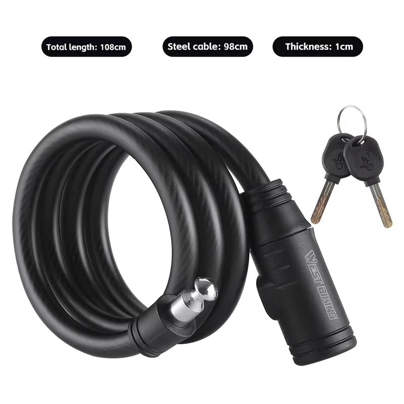 Serrure de câble en acier pour vélo, antivol, haute résistance, pour Scooter, vélo électrique, serru