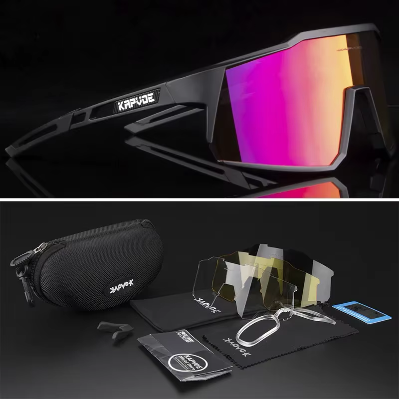 4 lentilles hommes femmes lunettes de cyclisme polarisées Sport vtt lunettes de vélo de route UV400