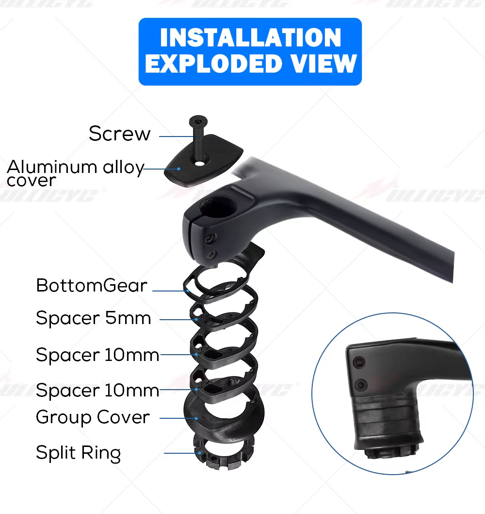 Câble interne de vélo de route entièrement en Fiber de carbone T1, sans Logo, Cockpit de guidon de v