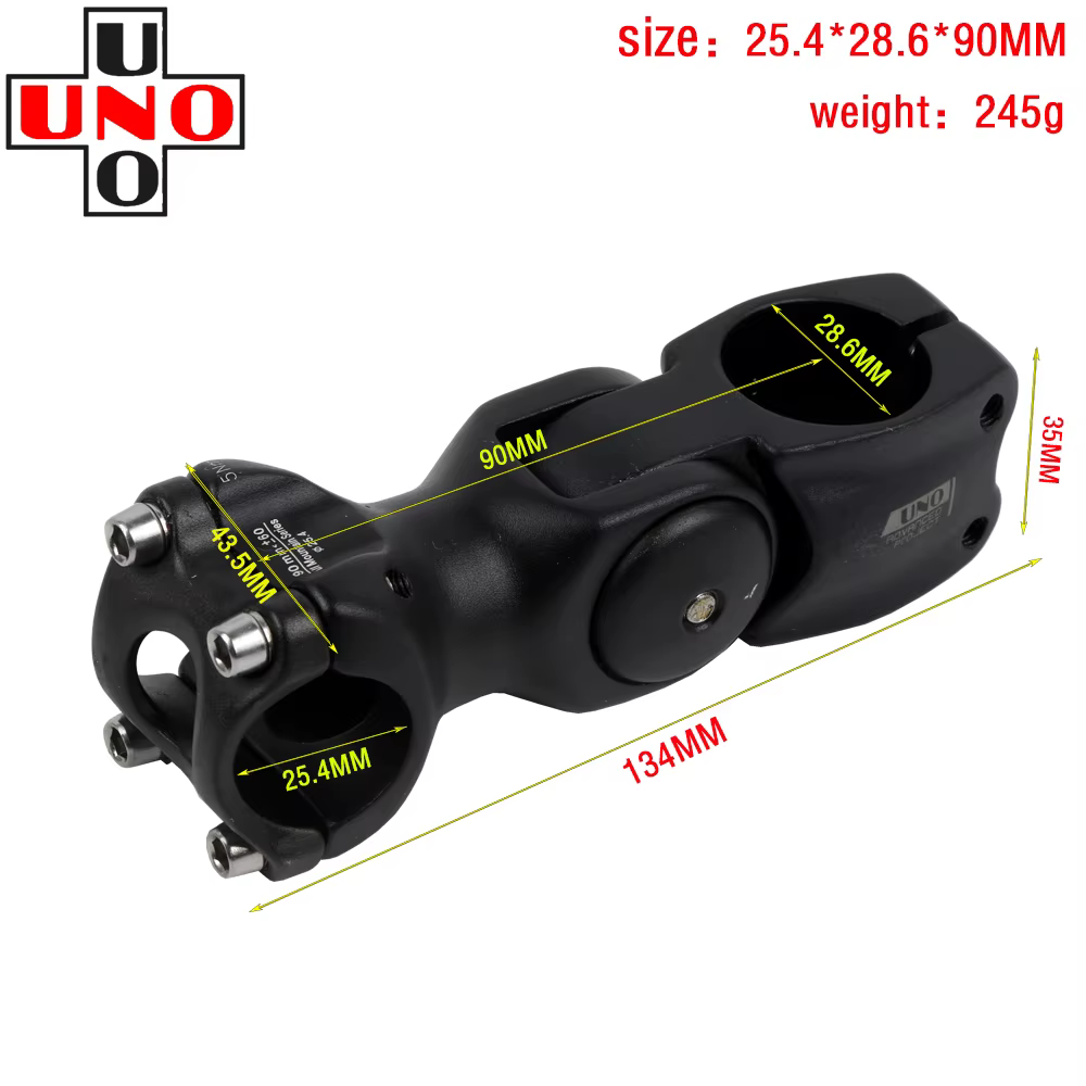 Potence réglable pour vélo de route et VTT, pièce détachée pour bicyclette, 25.4/ 31.8mm, 90-130mm
