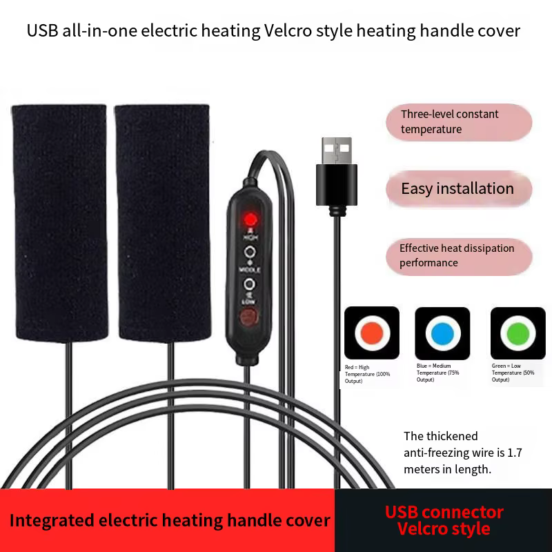 Poignée chauffante électrique USB pour vélo électrique, pour la conduite, pour garder au chaud et ch