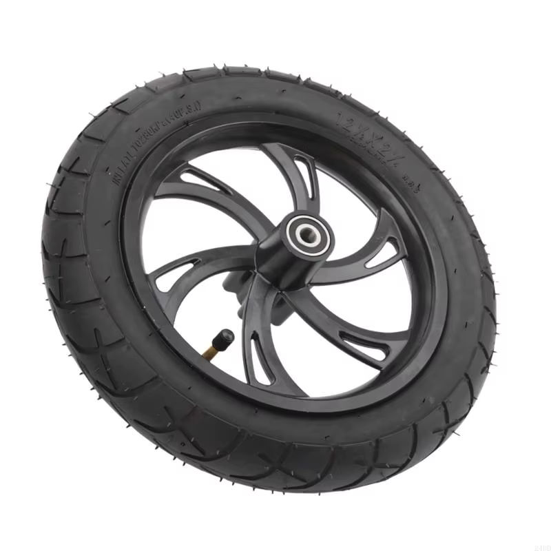 Pneu Scooter électrique avec moyeu roue, pneu en caoutchouc 12 pouces, roue remplacement pour vélo é