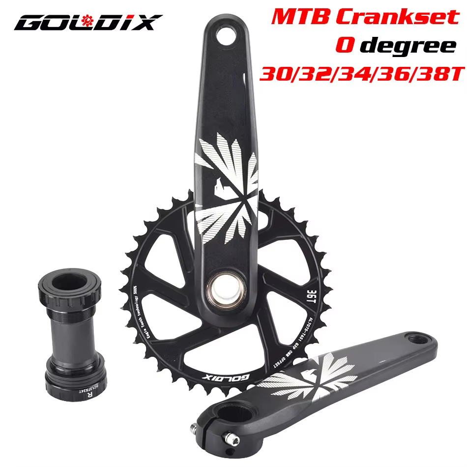 GOLDIX – pédalier de vélo vtt, plateau de vélo 170mm 175mm noir 0 degrés 30T 32T 34T 36T 38T en alli