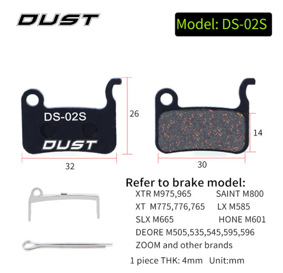 Plaquettes de frein à disque de vélo DUST Imaging, pièces de frein de vélo pour M315, Mlix, MT200, X