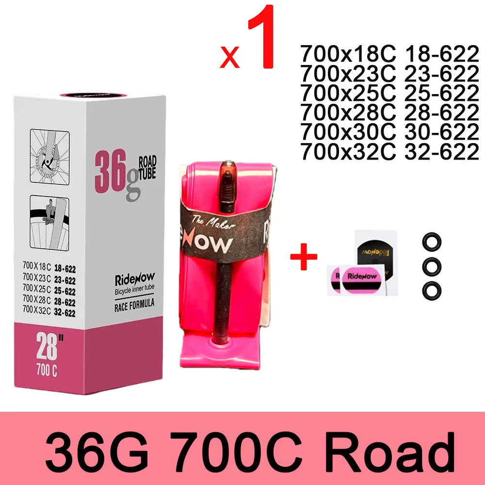 RideNow vélo TPU chambre à air 700C 700x18 23 25 28 32 ultraléger 36g vélo de route vélo caméra long