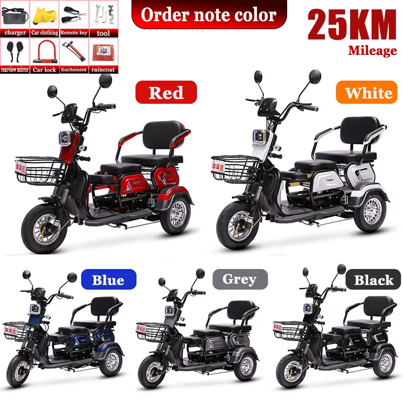 Adulte ménage personnes âgées handicapées mobilité Scooter 1200W Extra Large moteur 72V45AH135km Ext