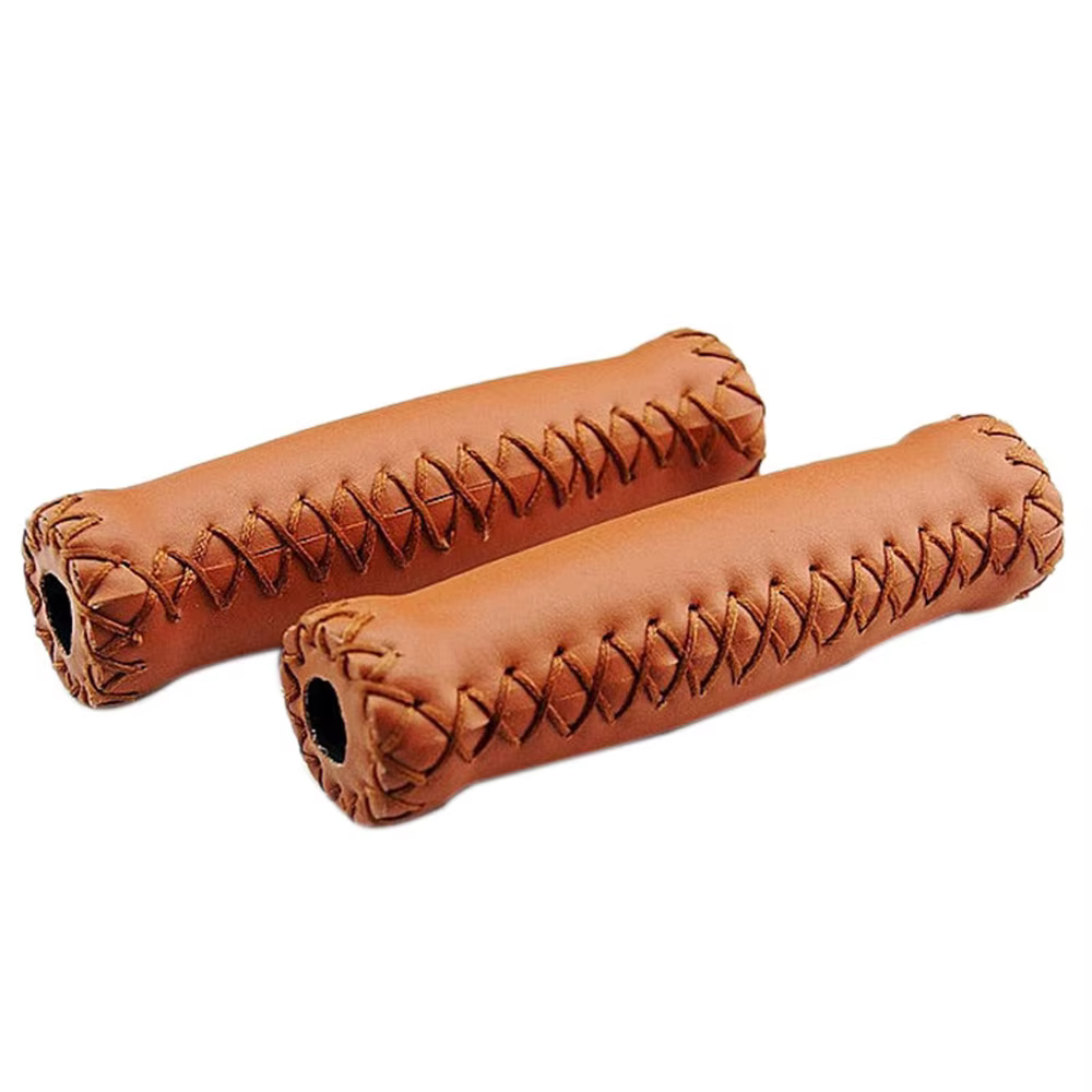 Poignée de guidon en cuir Élpour vélo de route et VTT, accessoire vintage et rétro, disponible en 3 