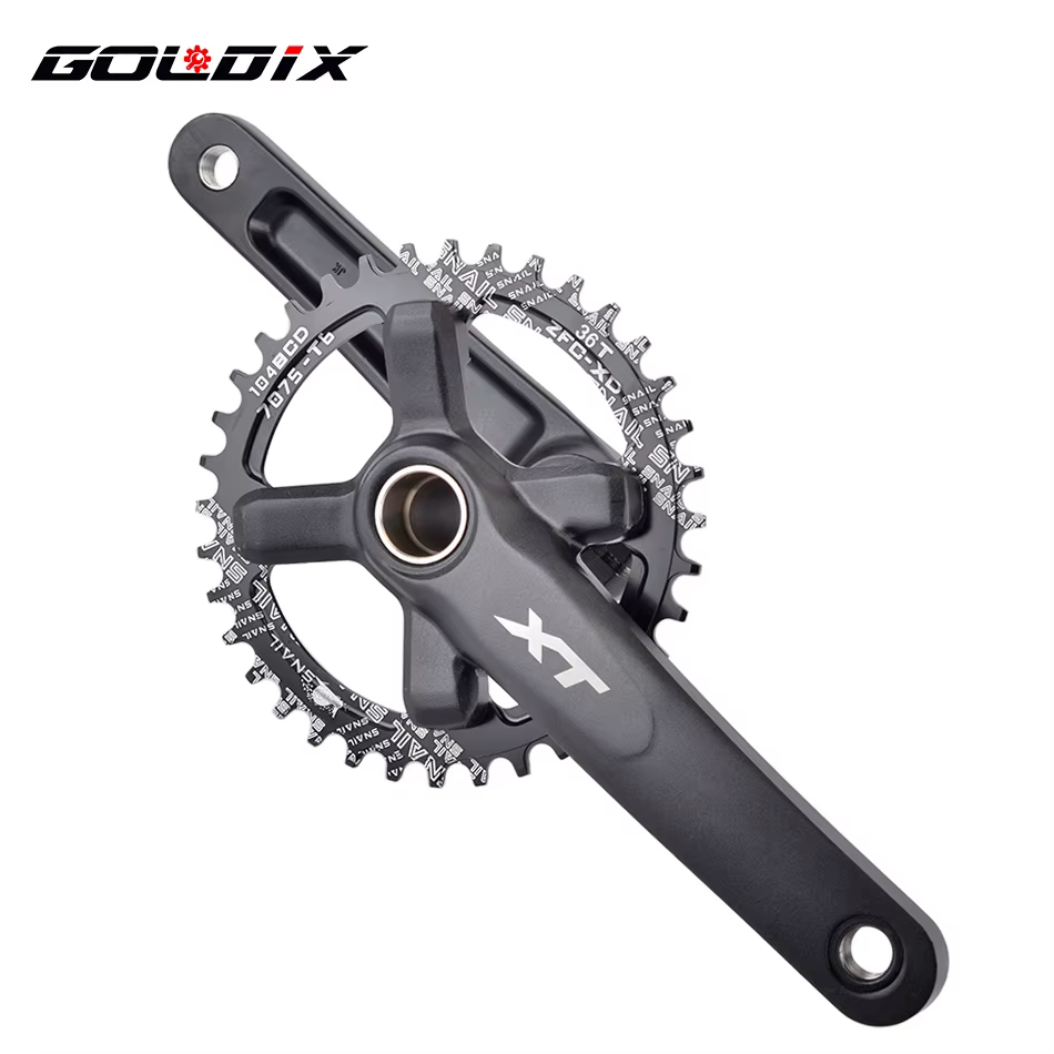 XT – pédalier de vélo en alliage d'aluminium, 104BCD, 170mm, 175mm, noir, rond, ovale, 32T, 34T, 36T