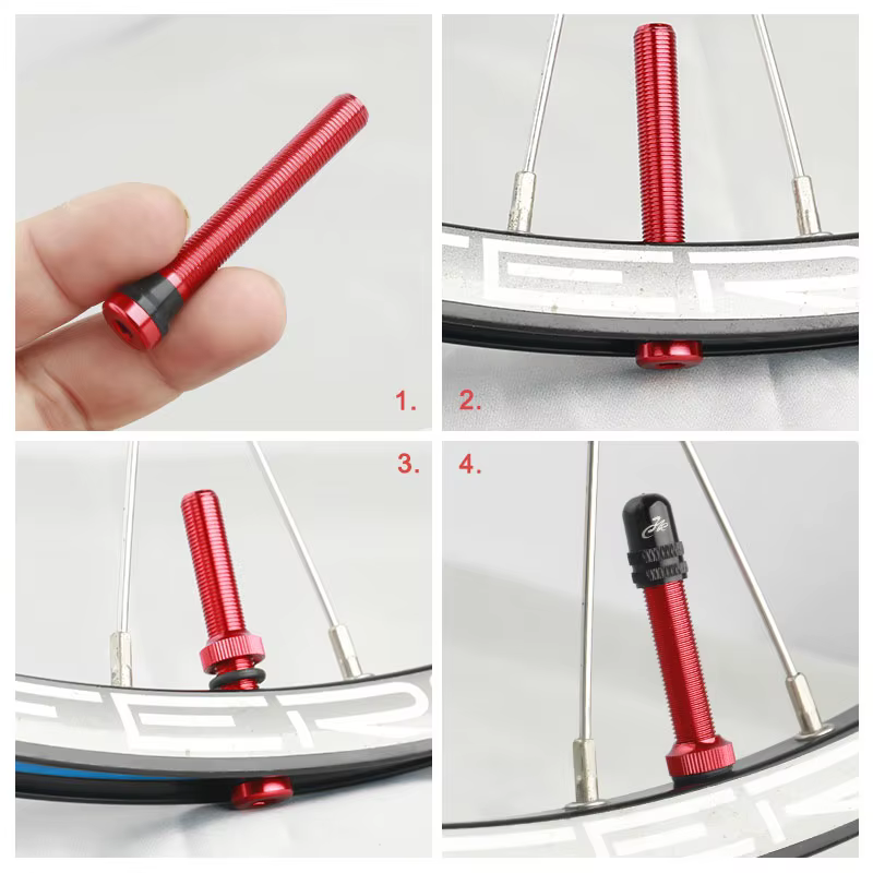 Deemount 2 pièces vannes Schrader A/V 40/60mm CNC usiné anodisé pour jantes Tubeless de vélo de rout