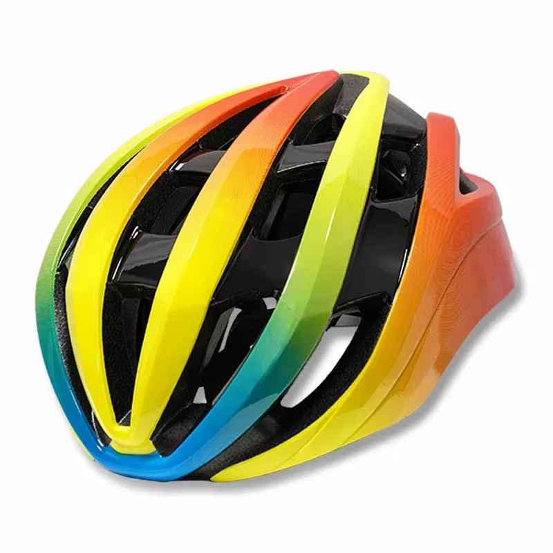 Casque de cyclisme de couleurs dégradées colorées, casque de vélo d'équitation, Ultra-léger, ventilé