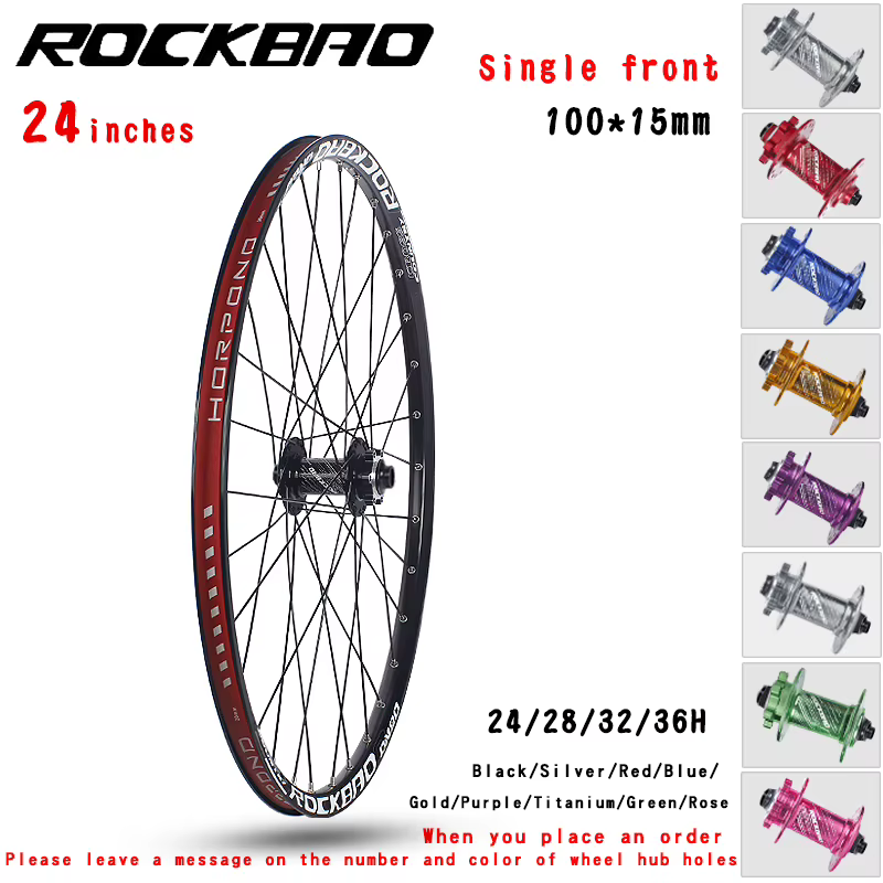 ROCKBAO-Jeu de roues de vélo de montagne, frein à disque, alliage d'aluminium, 4 roulements, 7-12 vi
