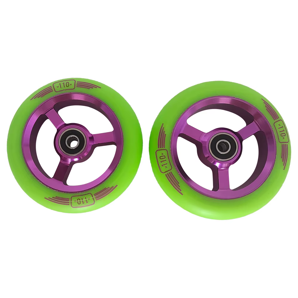 110MM Stunt/Push/Kick Pro Scooter Roues 88A PU ABEC-9 Roulements En Aluminium Core Roues Scooter Acc