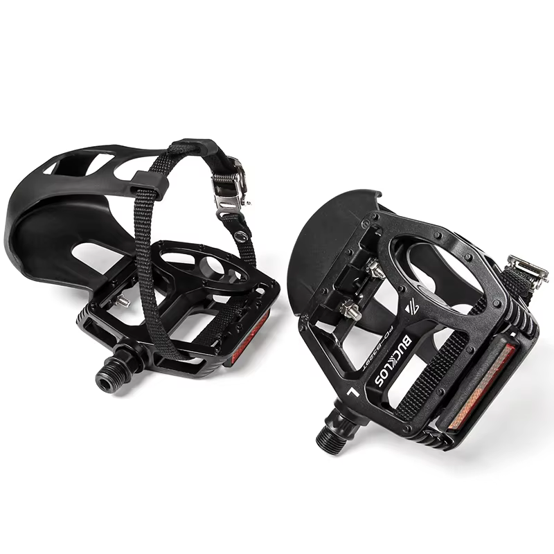BUCKLOS PD-B329T pédales de vélo de Spinning d'intérieur 9/16 pouces pédale de VTT avec pince d'orte