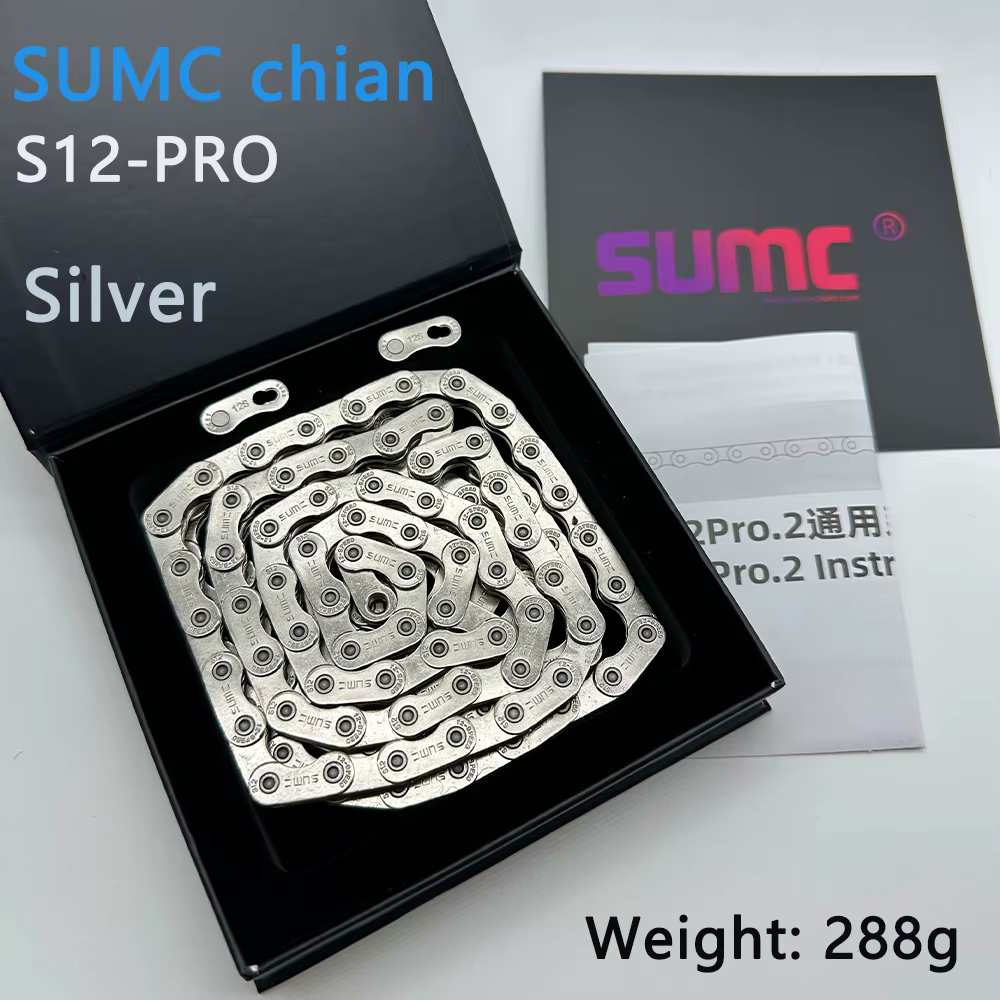 SUMC Bicycles Chaîne croissant creuse de qualité supérieure pour Shimano - Chaîne de vélo 12 vitesse