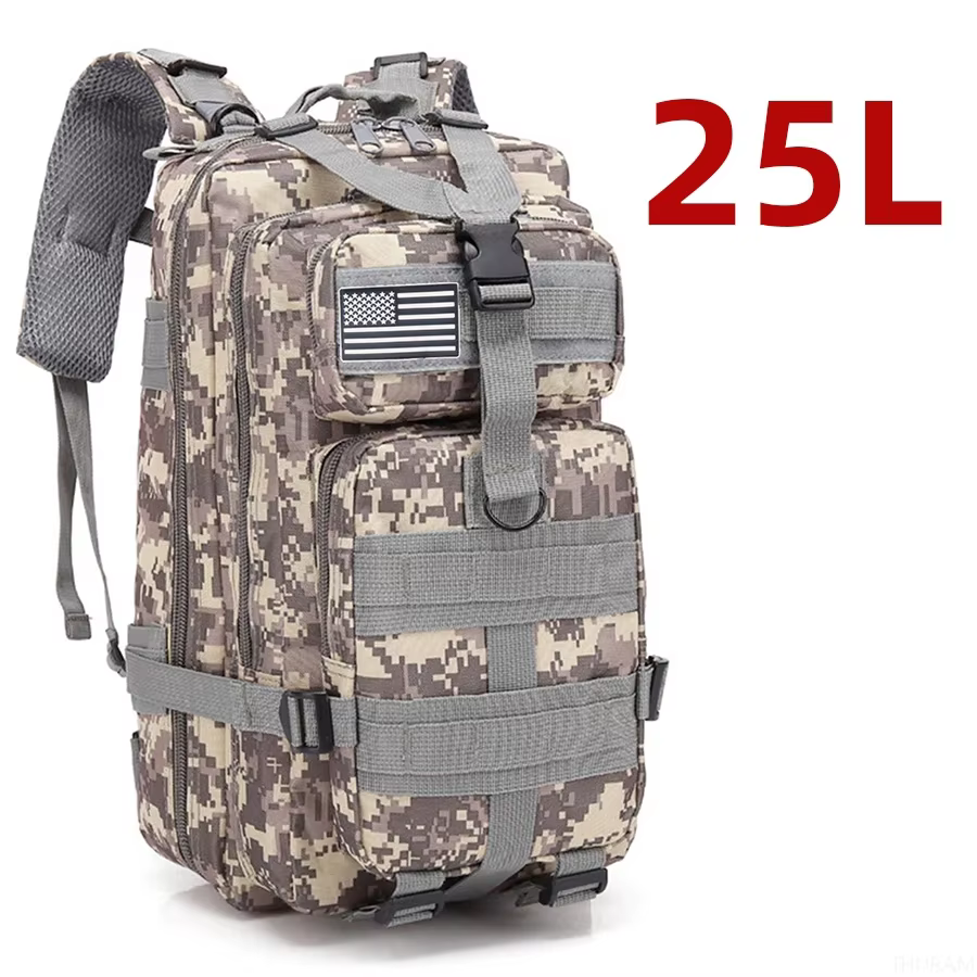 25L/50L robuste en Nylon imperméable à l'eau tactique sport Trekking pêche chasse Camping randonnée 
