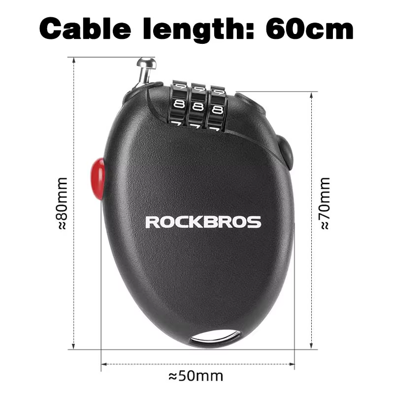 ROCKBROS Portable mot de passe vélo serrure moto casque fil serrure vélo antivol câble BMX Scooter s