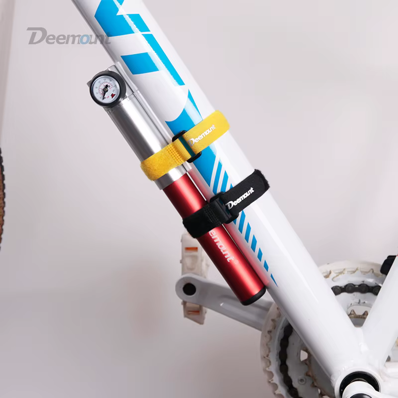 Deemount 4 pièces vélo Nylon crochet/boucle ruban auto-adhésif sangle vélo câble fil cravate pompe b