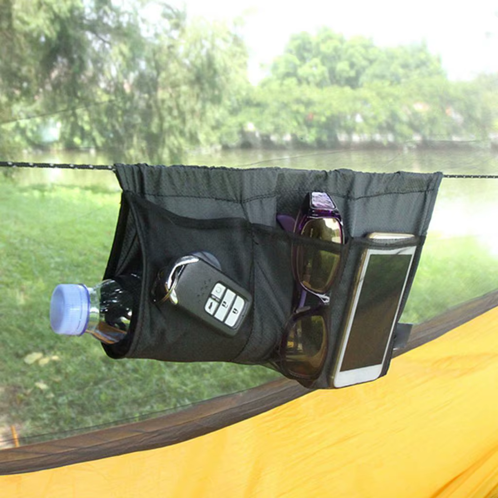 Sac de rangement en maille pour l'extérieur, pour Camping, randonnée, outils de hamac
