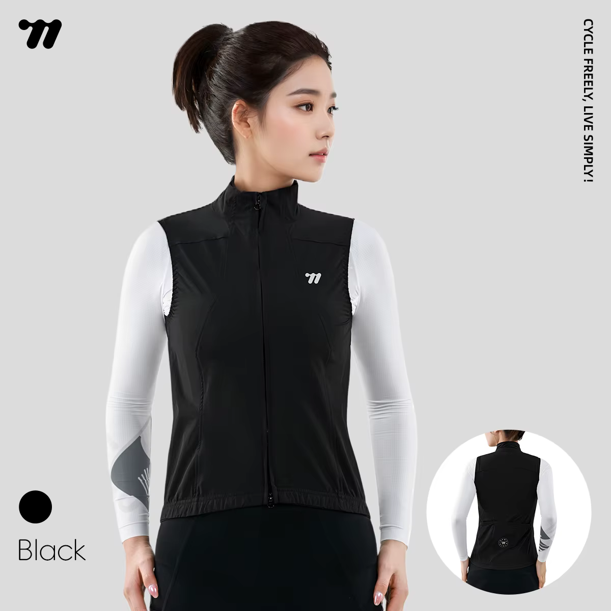 WEST BIKING – gilet de cyclisme coupe-vent pour femmes, avec fermetures éclair bidirectionnelles, co