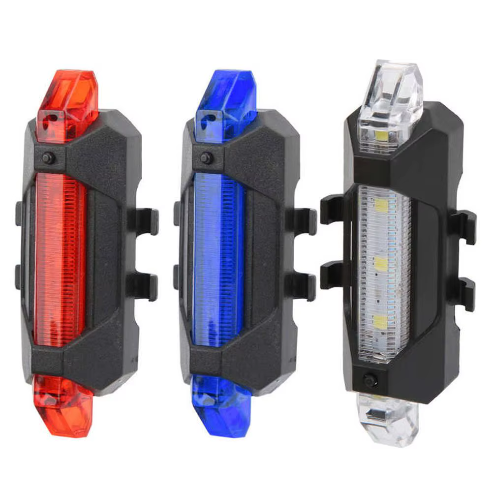 Enquêter arrière de vélo étanche à charge USB, feu arrière flash, accessoires de vélo VTT