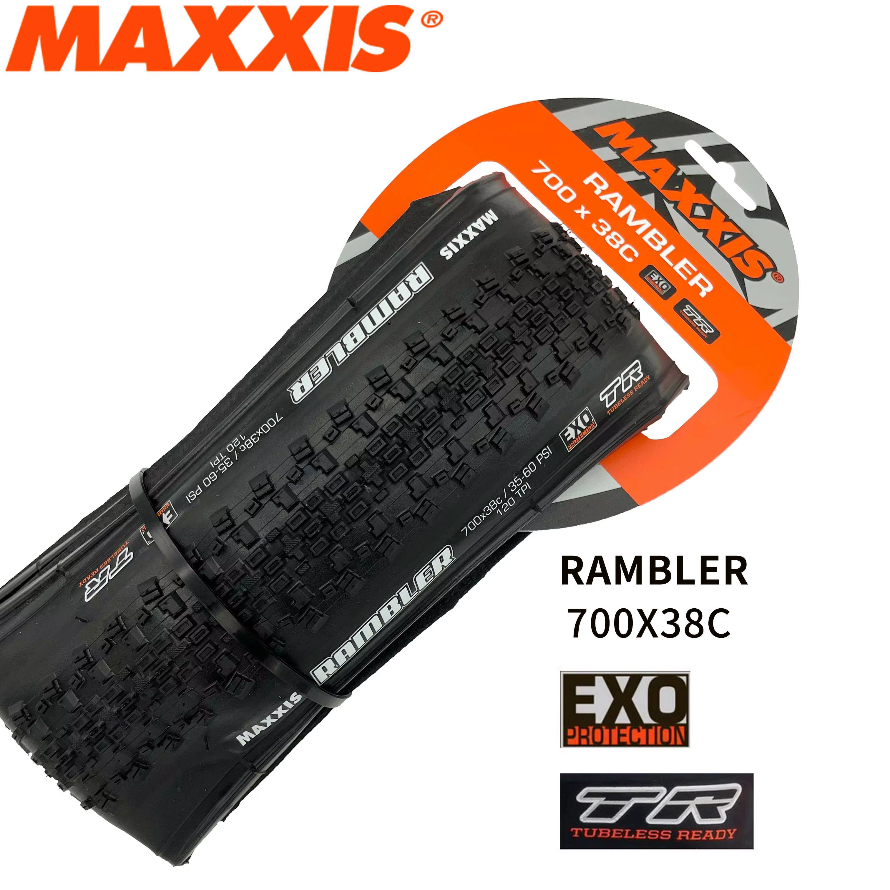 MAXXIS RAMBLER-Vélo Pliant, Imago-Cross, Gravel Outer, Anti-Crevaison, Anti-Perforation, Tubeless, 7