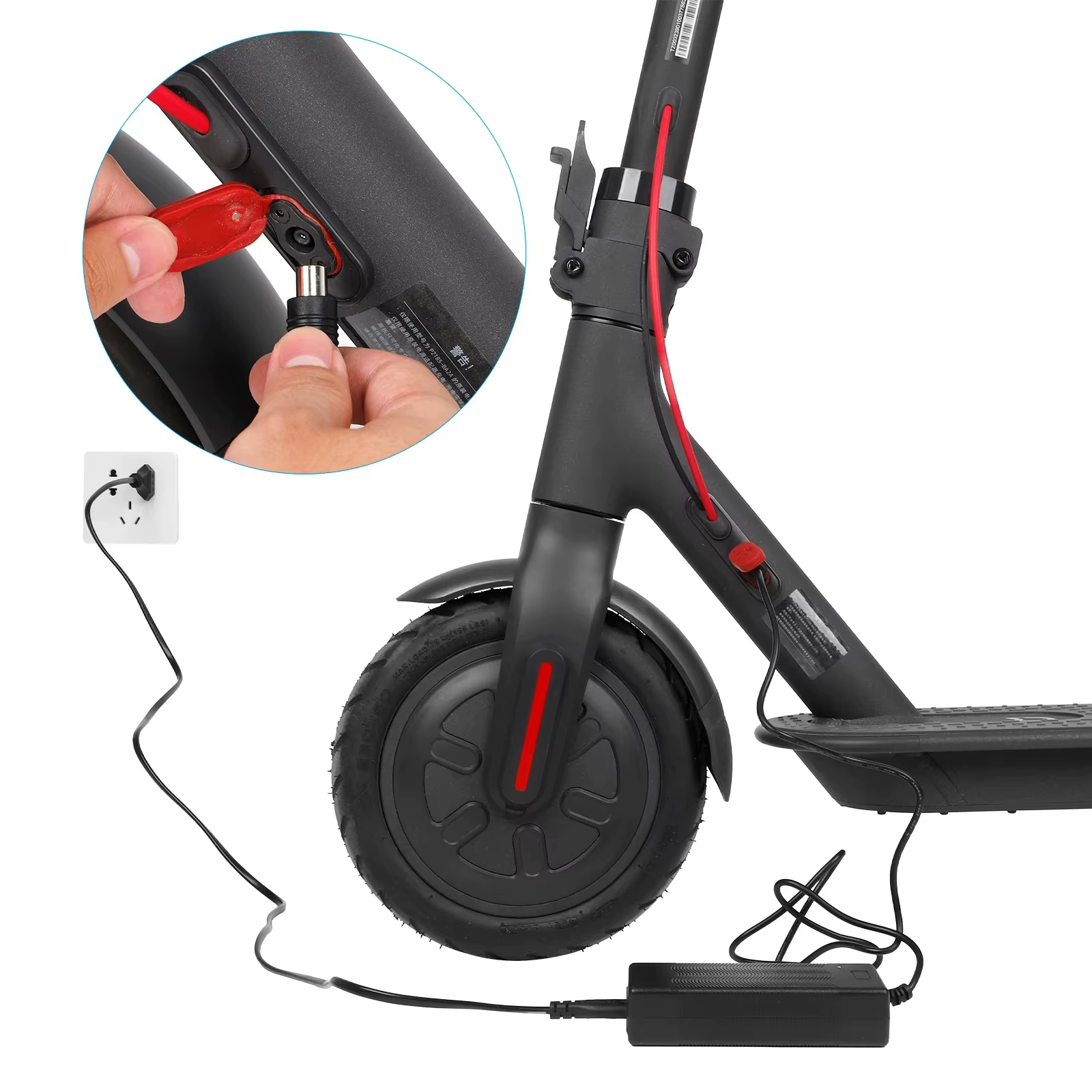 Chargeur de batterie pour Scooter électrique, AC 110V-220V, DC42V 2A, pour Xiaomi M365, Hoverboard a