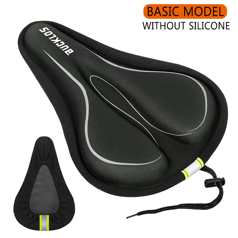 Housse de selle de vélo BUCKLOS en silicone, housse de selle de vélo en éponge douce, protection ant