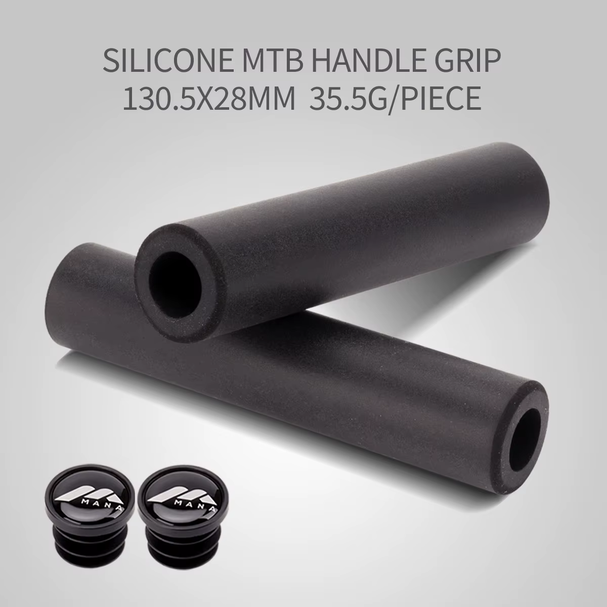 MANA Poignées en silicone pour vélo MTB, épaisses, légères, confortables, avec absorption des chocs,