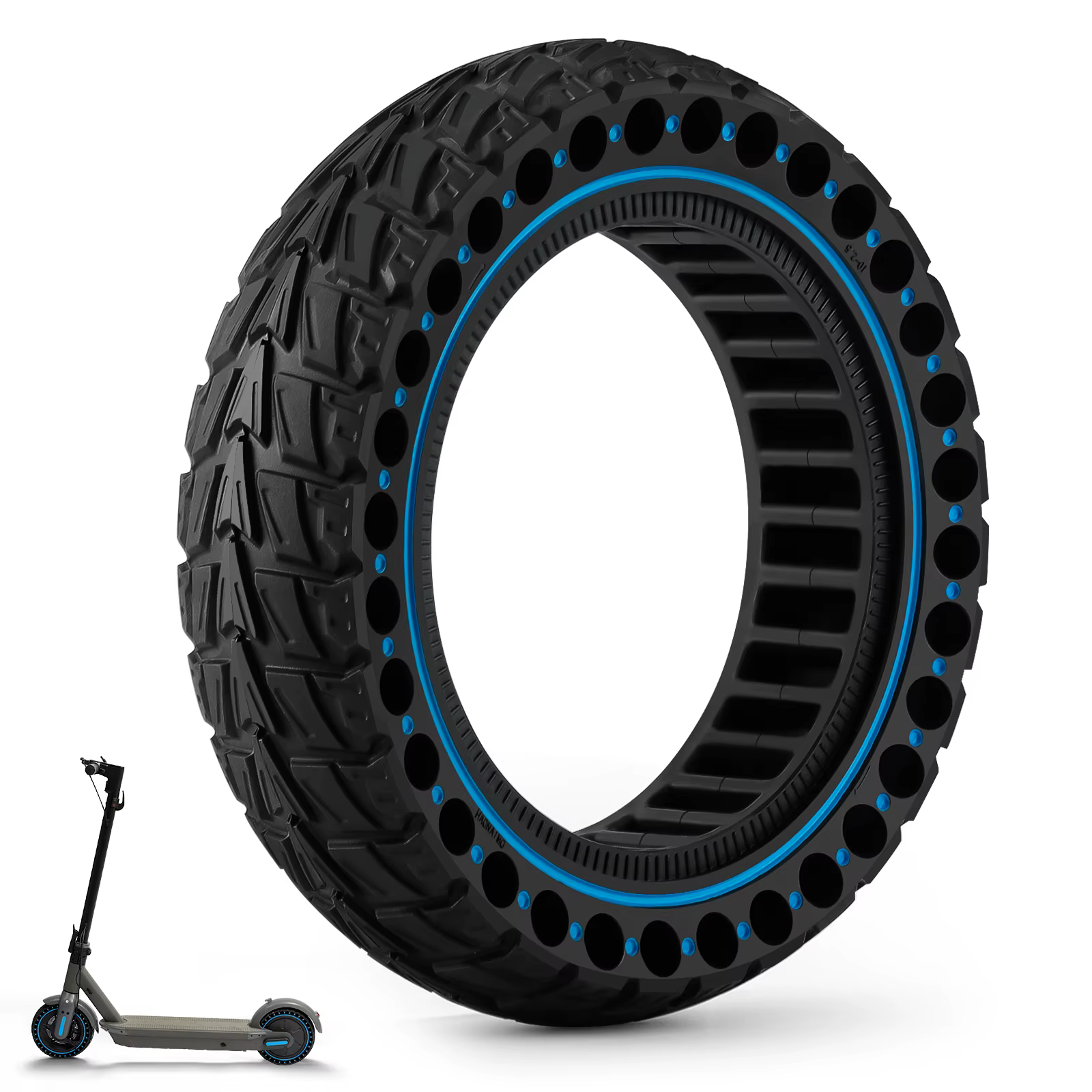 Pneu solide tout-terrain 10x2.5 (60/70-6.5) pour Scooter électrique Ninebot G30 G30L G30D, pneu anti