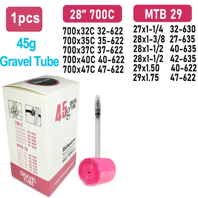 RideNow – chambre à air de vélo de route en TPU, 29 pouces, 700x32C, 35 37 40 47C, Valve française, 