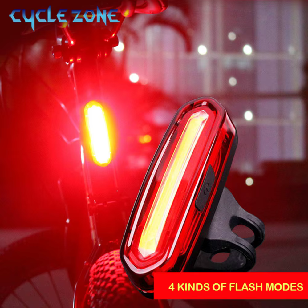 Feu arrière de vélo LED étanche, feu avant et arrière de vélo, Rechargeable par USB, pour équitation