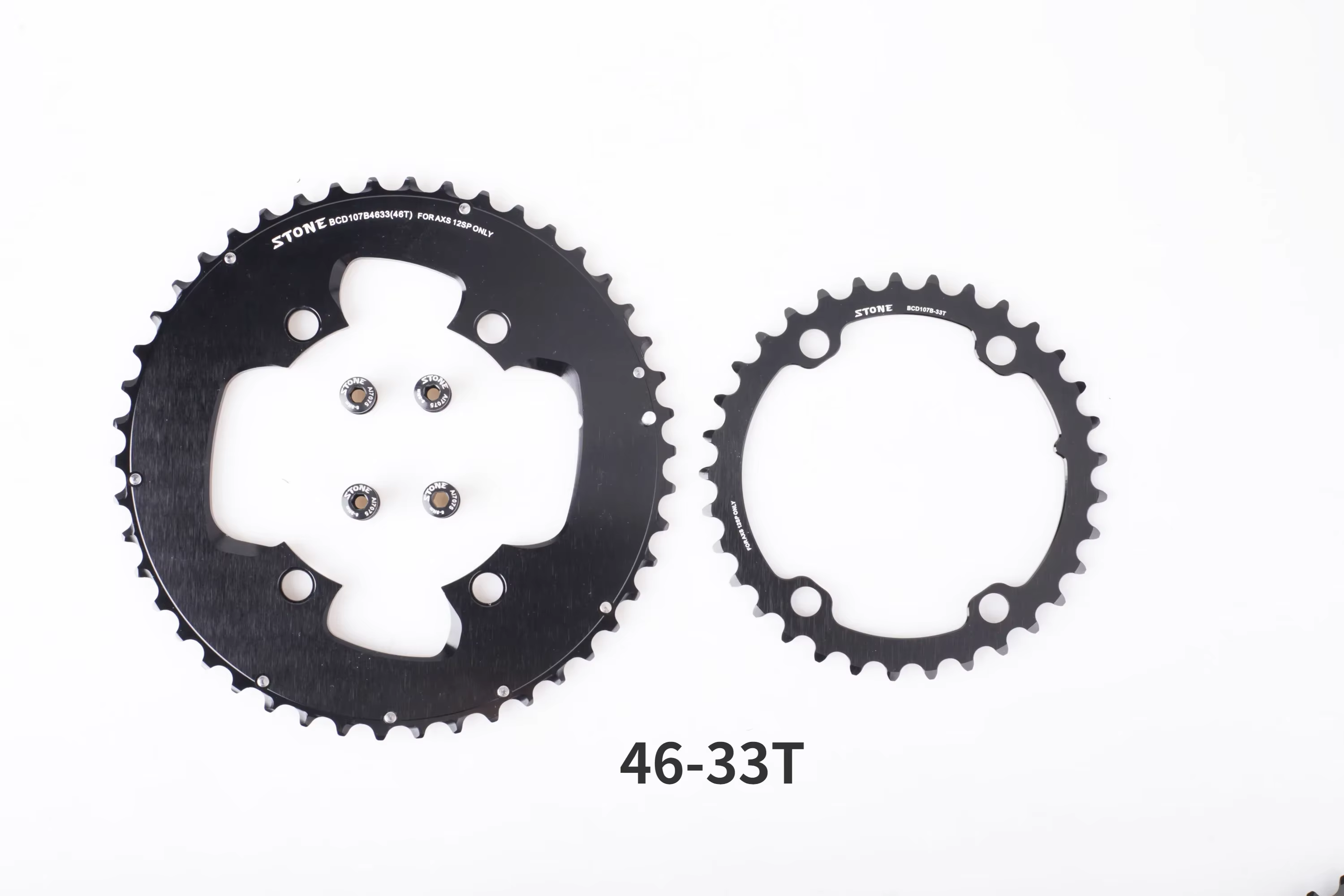 STONE107BCD – Double plateau rond pour vélo, 2 pièces, pour FORCE ETAP Flattop AXS 12S 54T 41T 46T 4