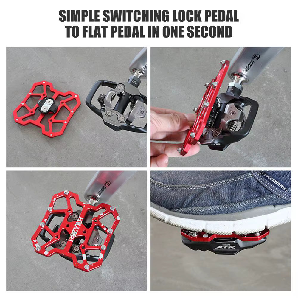 Pédale sans Clip Durable, classique et délicat, accessoires de vélo en aluminium, adaptateurs de pla