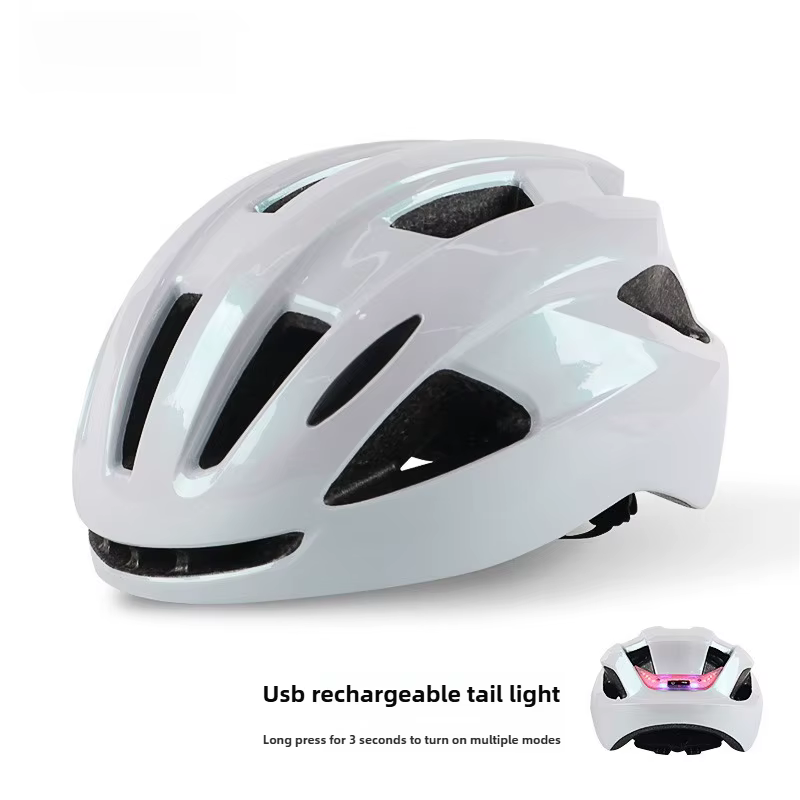 Casque de vélo adulte avec feu arrière LED, casque de vélo léger et respirant, adapté à 58 à 62 cm p