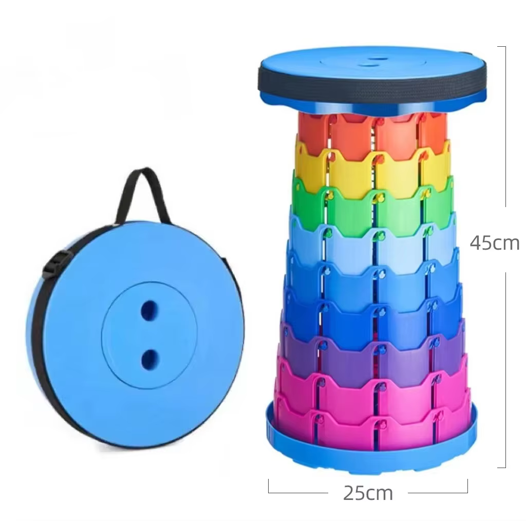 Tabouret pliant portable amélioré, tabouret de camping rétractable, adapté aux adultes, pour la pêch
