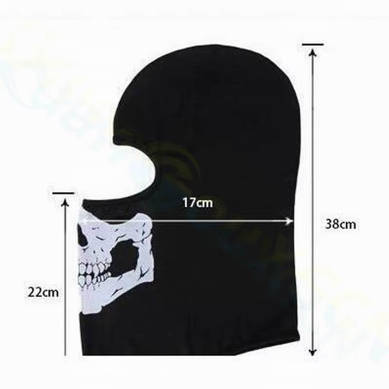 Cagoule imprimé tête de vélo, 1/2/3/4/5 pièces, chapeau de moto, masque complet, coupe-vent, tête de
